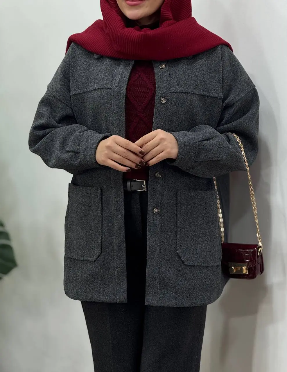 پالتو فوتر جلو دکمه آیسو ترلان